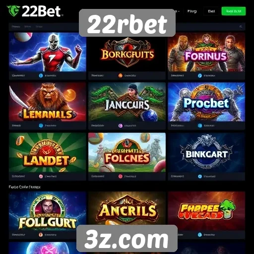 Análise da variedade de jogos disponíveis no 22rbet